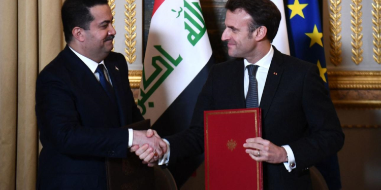 ماكرون والزيدي يبحثان تعزيز الشراكة النفطية